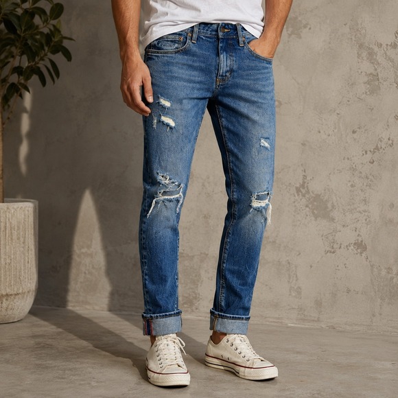 Superdry Other - Superdry Mens Japanese Selvedge Jeans 32x32 Distressed Skinny Denim